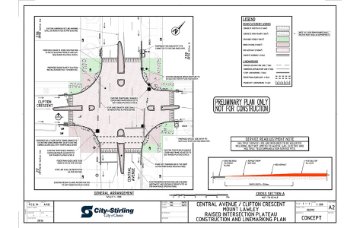 Planned raised intersection platform.